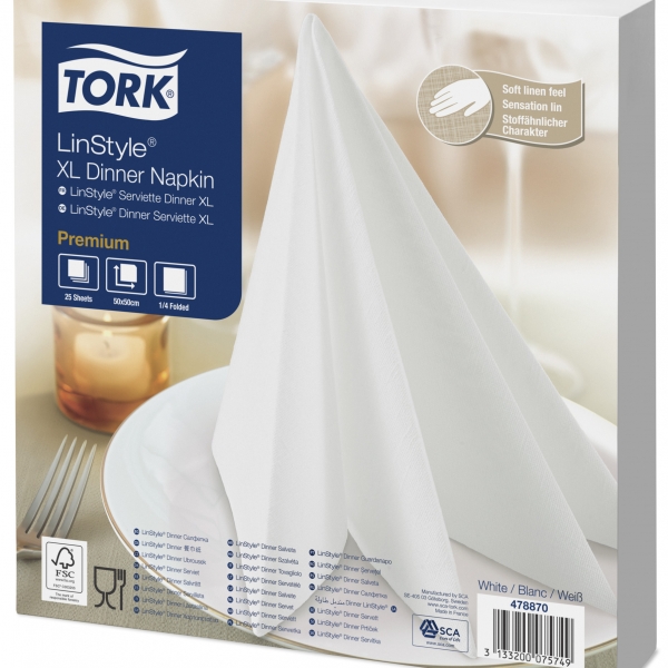 Serviette Tork Linstyle®, XL Blanche